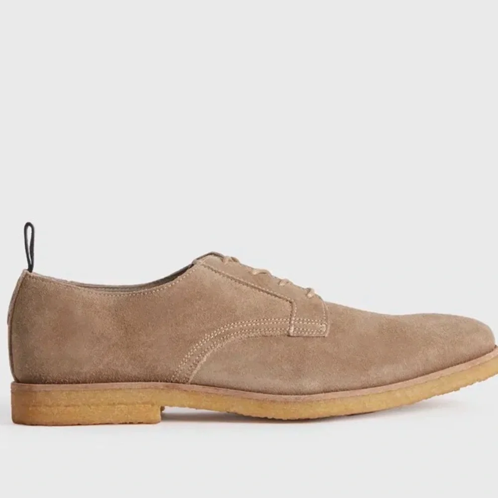 All Saints Men's Tan Suede Oxford Shoes - Picture 2 of 7